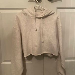 tna cozy fleece boyfriend cropped hoodie